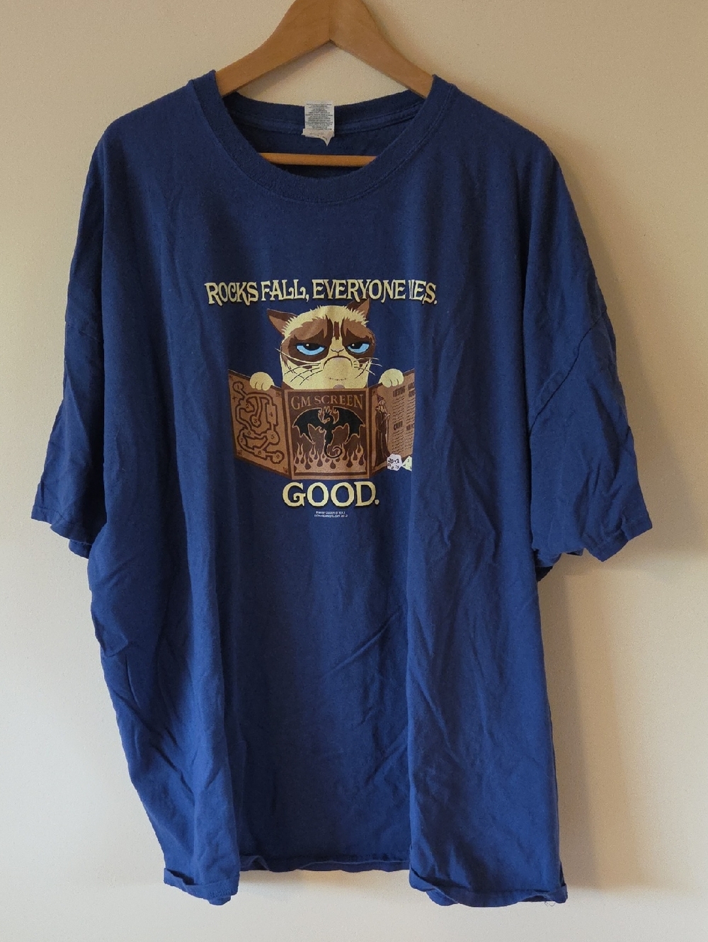 D&D Grumpy Cat Blue T-shirt